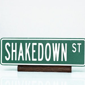 Shakedown Street Sign, Walnut Stand, Deadhead Gift
