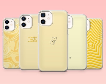 Butter yellow Phone Case Cute Minimalist Cover for iPhone 16 Pro, 15, 14, 13, 12, Samsung S25+, S24FE, S23, S22, A16, A55, A2, Pixel 9