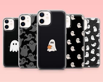 Ghost Phone Case Spooky Halloween Cover for iPhone 16 Pro, 15, 14, 13, 12, Samsung S25+, S24FE, S23, S22, A16, A55, A2, Pixel 9