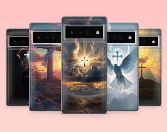 Cross Phone Case Christian Jesus Christ Cover for Google Pixel 10, 10 Pro, 9 Pro, 8A, 8, 7A, 6A, Samsung S25, S24 FE, S23, A16, A36, iPhone