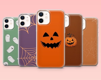 Trick or Treat Phone Case Halloween Ghost for iPhone 16 Pro, 15, 14, 13, 12, Samsung S25+, S24FE, S23, S22, A16, A55, A2, Pixel 9