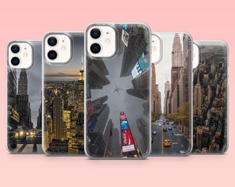 Etui na telefon z motywem Nowego Jorku i panoramą Nowego Jorku do iPhone'a 16 Pro, 15, 14, 13, 12, Samsunga S25+, S24FE, S23, S22, A16, A55, A2, Pixela 9