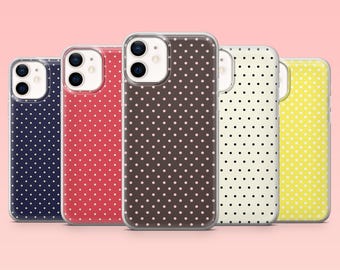 Funda de lunares con diseño moderno para iPhone 16 Pro, 15, 14, 13, 12, Samsung S25+, S24FE, S23, S22, A16, A55, A2