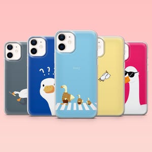 Duck Phone Case Funny Goose Cover for iPhone 16 Pro, 15, 14, 13, 12, Samsung S25+, S24FE, S23, S22, A16, A55, A2, Pixel 9