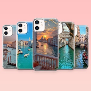 Venice Phone Case Landscape City Cover for iPhone 16 Pro, 15, 14, 13, 12, Samsung S25+, S24FE, S23, S22, A16, A55, A25, Pixel 9