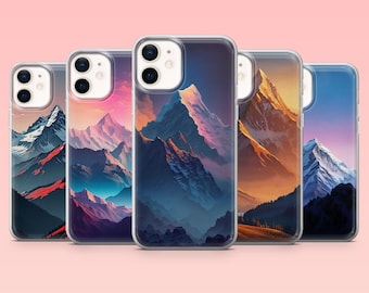 Funda para móvil con diseño de paisaje natural de montaña para iPhone 16 Pro, 15, 14, 13, 12, Samsung S25+, S24FE, S23, S22, A16, A55, A2, Pixel 9