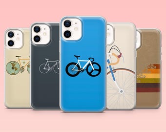 Bicycle Phone Case Minimalist Bike Cover for iPhone 16 Pro, 15, 14, 13, 12, Samsung S25+, S24FE, S23, S22, A16, A55, A2, Pixel 9