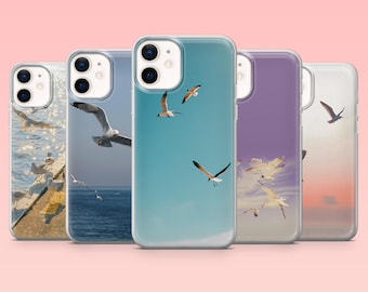 Seagull Phone Case Bird Coastal Beach Cover for iPhone 16 Pro, 15, 14, 13, 12, Samsung S25+, S24FE, S23, S22, A16, A55, A2, Pixel 9