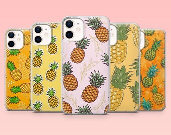 Pineapple Phone Case Tropical Fruit Cover for iPhone 16 Pro, 15, 14, 13, 12, Samsung S25+, S24FE, S23, S22, A16, A55, A2, Pixel 9