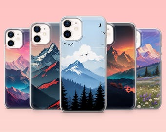 Mountain Phone Case Beautiful Landscape Cover for iPhone 16 Pro, 15, 14, 13, 12, Samsung S25+, S24FE, S23, S22, A16, A55, A2, Pixel 9