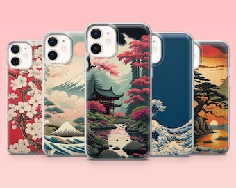 Japanese Phone Case Asian Japan Cover for iPhone 16 Pro, 15, 14, 13, 12, Samsung S25+, S24FE, S23, S22, A16, A55, A2, Pixel 9