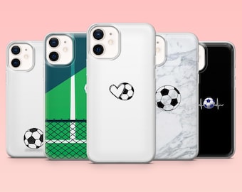 Football Phone Case Sports Soccer Cover for iPhone 16 Pro, 15, 14, 13, 12, Samsung S25+, S24FE, S23, S22, A16, A55, A2, Pixel 9