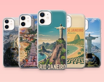 Rio De Janeiro Phone Case Brazil Adventure Cover for iPhone 16 Pro, 15, 14, 13, 12, Samsung S25+, S24FE, S23, S22, A16, A55, A2, Pixel 9
