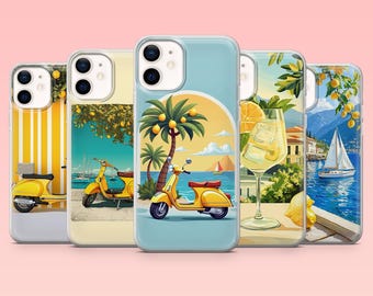 Summer Phone Case Lemon Italian Cover for iPhone 16 Pro, 15, 14, 13, 12, Samsung S25+, S24FE, S23, S22, A16, A55, A2, Pixel 9