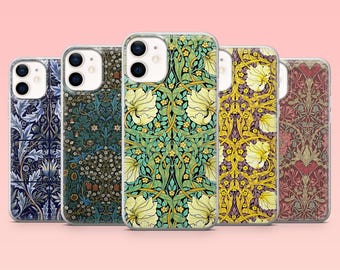 William Morris Phone Case Morris Painting Vintage Art Cover for iPhone 16 Pro, 15, 14, 13, 12, Samsung S25+, S24FE, S23, S22, A16, A55, A2