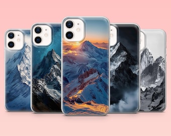 Funda de teléfono con paisaje natural de montaña para iPhone 16 Pro, 15, 14, 13, 12, Samsung S25+, S24FE, S23, S22, A16, A55, A2