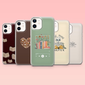 Book Phone Case Book lovers Bookish Cover for iPhone 16 Pro, 15, 14, 13, 12, Samsung S25+, S24FE, S23, S22, A16, A55, A2, Pixel 9