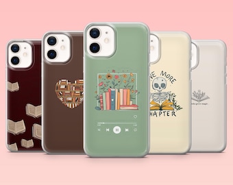 Book Phone Case Book lovers Bookish Cover for iPhone 16 Pro, 15, 14, 13, 12, Samsung S25+, S24FE, S23, S22, A16, A55, A2, Pixel 9