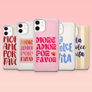Italian Quotes telefoonhoesje Italië zomercover voor iPhone 16 Pro, 15, 14, 13, 12, Samsung S25+, S24FE, S23, S22, A16, A55, A2, Pixel 9