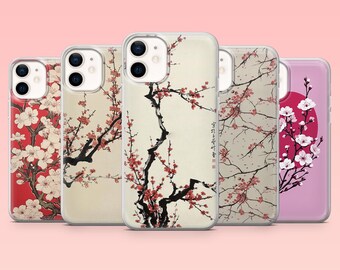 Sakura Phone Case Cherry Blossom Japanese Cover for iPhone 16 Pro, 15, 14, 13, 12, Samsung S25+, S24FE, S23, S22, A16, A55, A2, Pixel 9