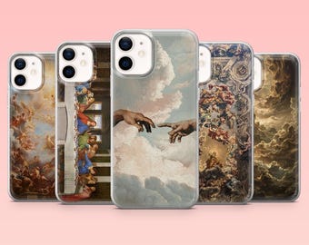 Da Vinci Phone Case Renaissance Paintings Cover for iPhone 16 Pro, 15, 14, 13, 12, Samsung S25+, S24FE, S23, S22, A16, A55, A2, Pixel 9