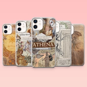 Athena Phone Case Goddess Greek Mythology Cover for iPhone 16 Pro, 15, 14, 13, 12, Samsung S25+, S24FE, S23, S22, A16, A55, A2, Pixel 9