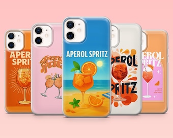 Aperol Spritz Handyhülle Summer Cocktail Cover für iPhone 16 Pro, 15, 14, 13, 12, Samsung S25+, S24FE, S23, S22, A16, A55, A2, Pixel 9