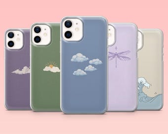 Simple Phone Case Aesthetic Minimalist Cover for iPhone 16 Pro, 15, 14, 13, 12, Samsung S25+, S24FE, S23, S22, A16, A55, A2, Pixel 9