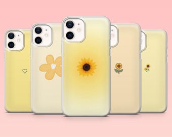 Funda de teléfono con girasoles y flores amarillas para iPhone 16 Pro, 15, 14, 13, 12, Samsung S25+, S24FE, S23, S22, A16, A55, A2, Pixel