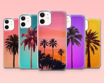 Palms Phone Case Tropical Beach Sunset for iPhone 16 Pro, 15, 14, 13, 12, Samsung S25+, S24FE, S23, S22, A16, A55, A2, Pixel 9