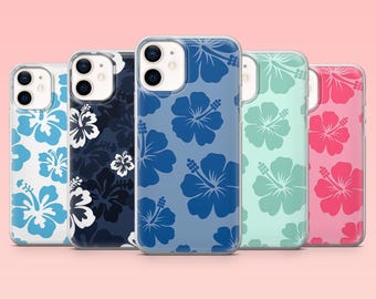 Hibiscus Phone Case Hawaiian Flower Cover for iPhone 16 Pro, 15, 14, 13, 12, Samsung S25+, S24FE, S23, S22, A16, A55, A2, Pixel 9