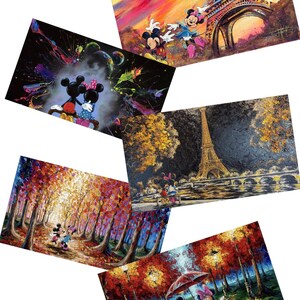 Mickey Minnie Colorful - 5 Disney Fine Art Digital Files Formatted Specifically for Samsung Frame TV