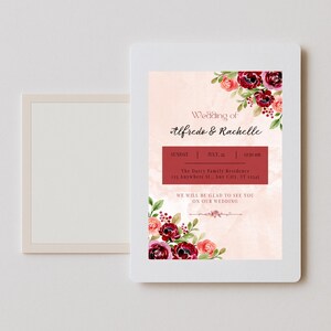 Ensemble de 10 Invitations Florales Modifiables en Tons Roses – Téléchargement Instantané via Canva | Fichier Numérique Imprimable