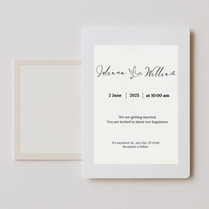 Faire-part de mariage minimaliste – Modèle ultra épuré | Design moderne simple | Téléchargement numérique