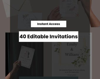 40 Printable Templates via Canva – Digital DIY Set