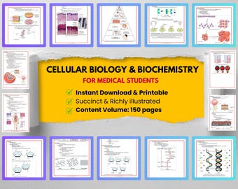 Anteckningar om cellbiologi och biokemi | Illustrerad PDF | Fysiologi, metabolism, cellstruktur, vävnader | 152 sidor