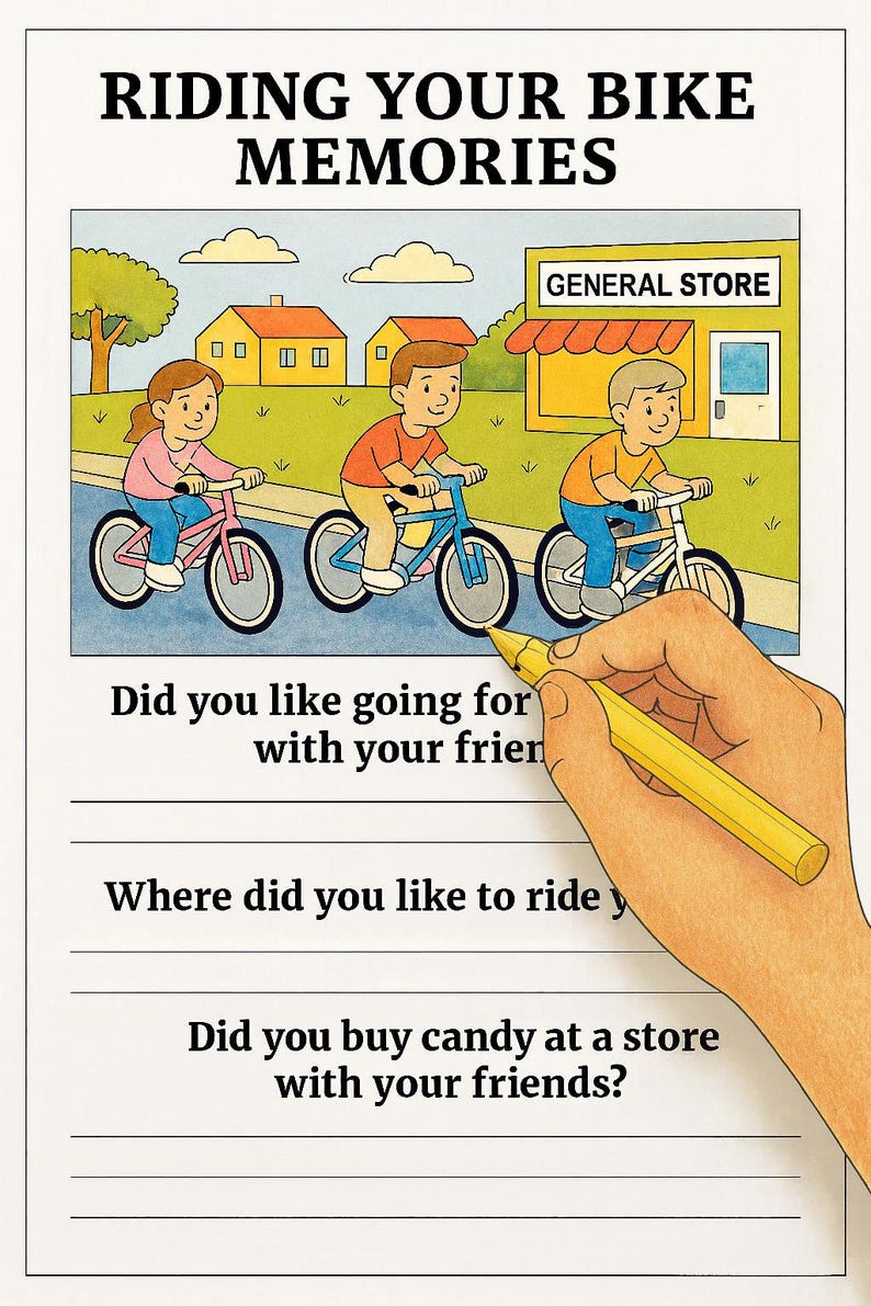 Printable Summer Memory Book for Seniors – Reminiscence Coloring Pages ...