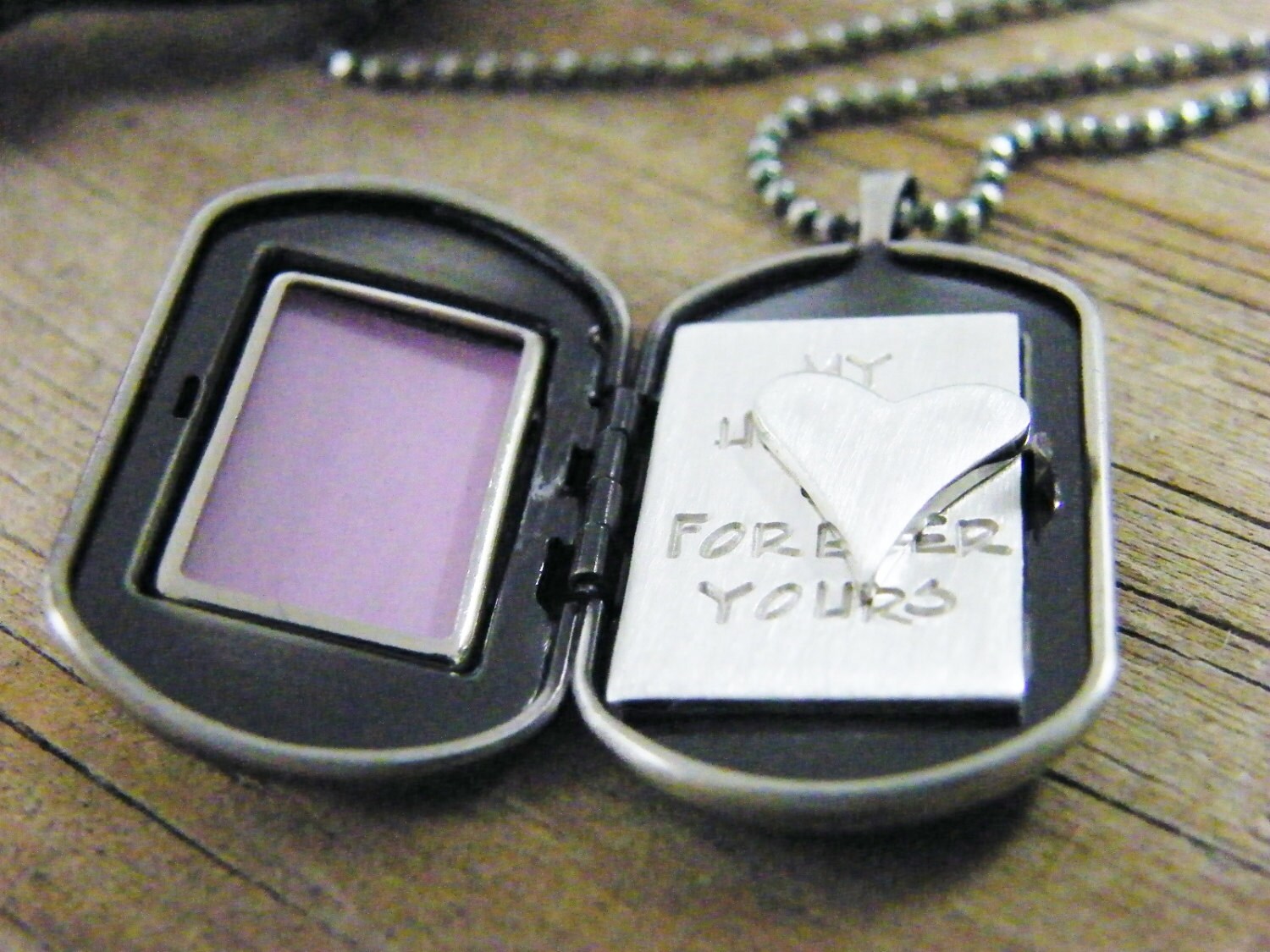 Men's locket / men's photo locket / men's dog tag Etsy