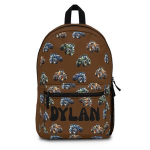 Boys Tractor Backpack, Personalized Boys Backpack, Cool Boys Backpack, Trendy Boys Backpack, Back to School Backpack, Gift for Boys