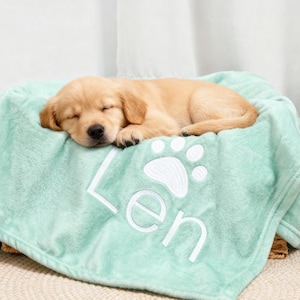 Gepersonaliseerde geborduurde huisdierdeken, aangepaste naam huisdierdeken, kerstcadeaus, hondennaamdeken, nieuwe hond cadeau, cadeau voor hondenliefhebber, kattencadeaus
