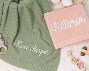 Personalized Embroidered Baby Blanket: Custom Name Keepsake