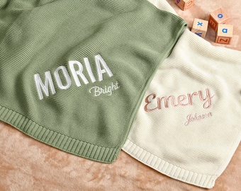 Personalized Embroidered Baby Blanket: Custom Name, Soft Fabric