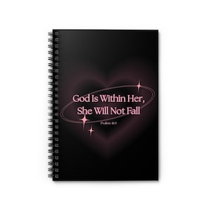 God is Within Her - Spiral Notebook | Faith Notebook, Christian Planner, Scripture Diary, Inspirational Organizer, Devotional Diary