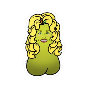 Dolly Pearton-vinylsticker - leuke punny-sticker voor auto/waterfles/notebook