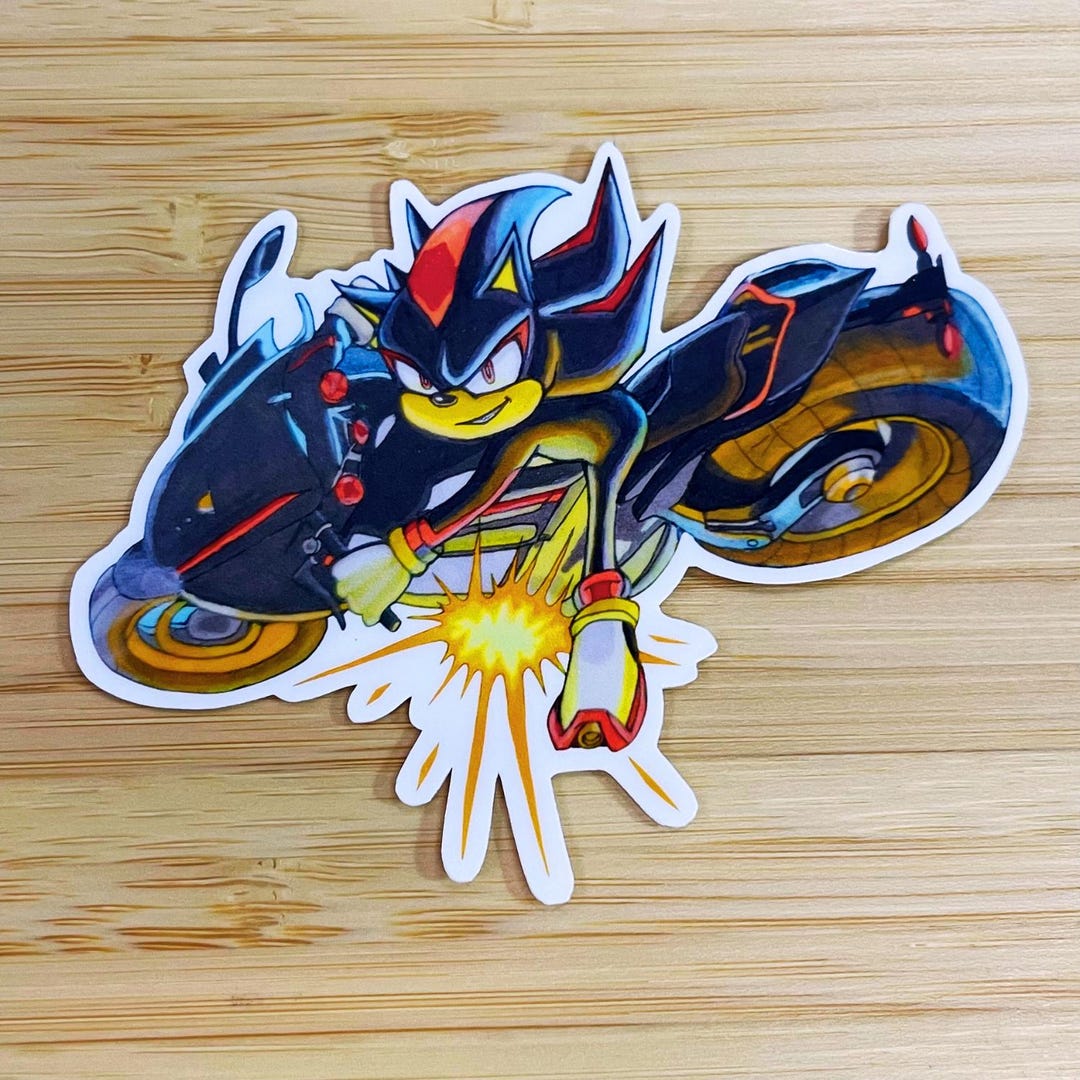 Shadow the Hedgehog Holographic Sticker | Akira Slide - Etsy
