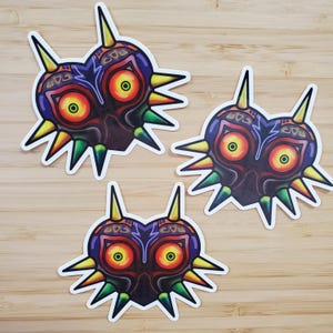 Majora&#39;s Mask, The Legend of Zelda, Waterproof vinyl decal perfect for laptop, water bottle, car decal, video game