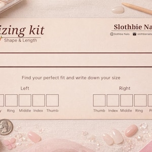 Kit de medición de tamaño de uñas a presión (recomendado antes de realizar el pedido)