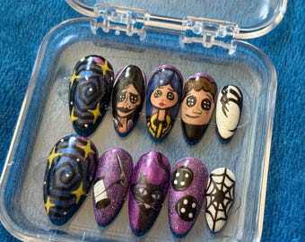 Button-Eyed Dreams Coraline Inspired Press On Nails | Gothic Cartoon Halloween Nail Art
