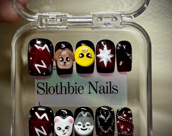 Stray Kids SKZOO Nails | Kpop Inspired Handmade Press On Nail Set