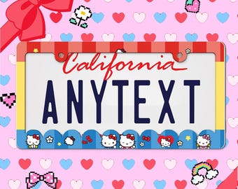 Kitty Kawaii- Style License Plate Frame Car Decor